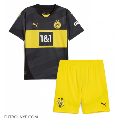 Camiseta Borussia Dortmund Visitante Equipación para niños 2024-25 manga corta (+ pantalones cortos)